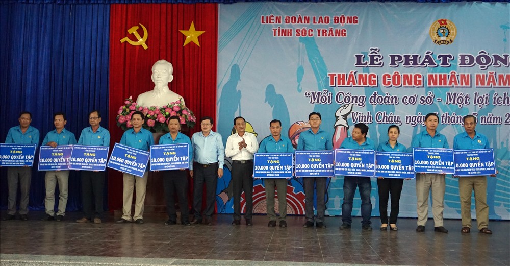 a6 trên 100.000 quyển tập sẽ đến tay con em CNVCLĐ